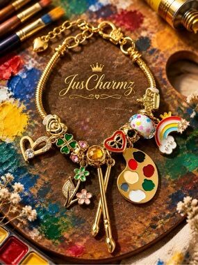 Artist Painter Palette Charm Bracelet